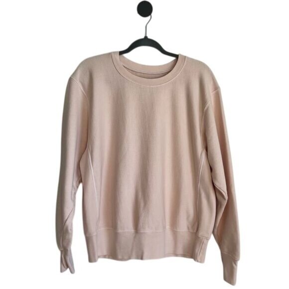 Oversized Crewneck Sweatshirt in Pale Pink - S - Picture 1 of 5